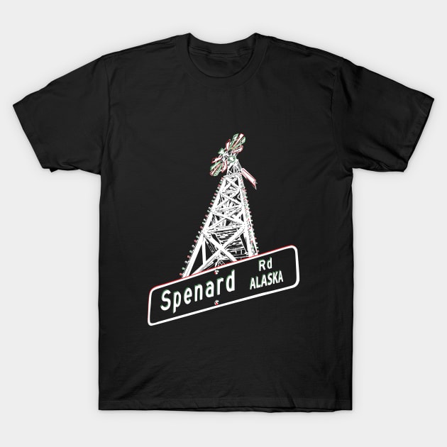 Iconic Spenard Windmill in Anchorage, Alaska Merchandise T-Shirt by realartisbetter